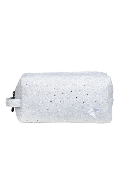 Opalescent with Crystal Scatter Rebel Makeup Bag with White Zipper Trendy Purses With Limited-Time Offers Opalescent with Crystal Scatter Rebel Makeup Bag with White Zipper Trendy Purses With Limited-Time Offers