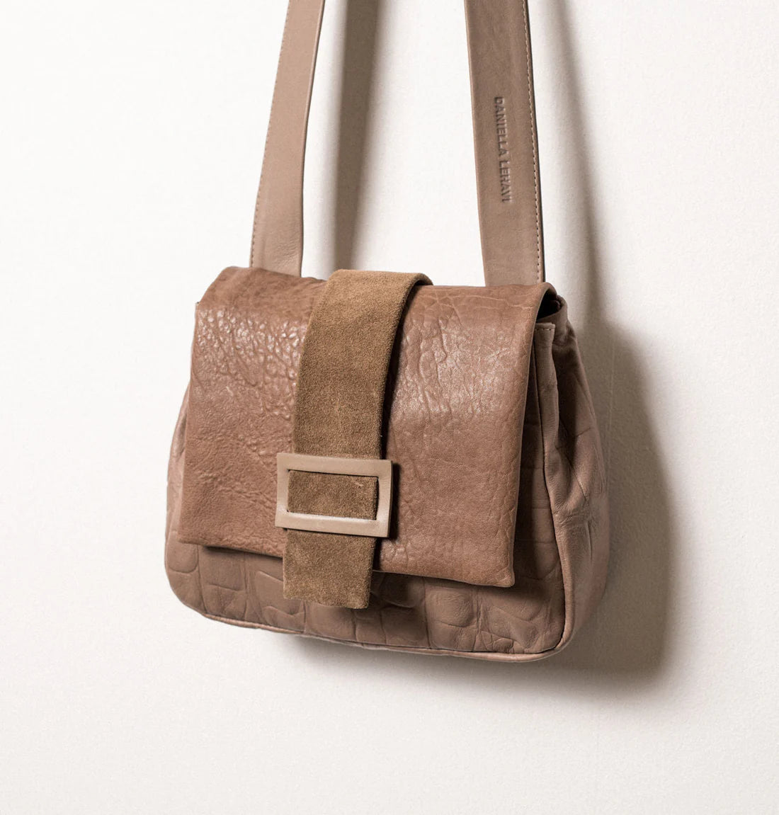 Daniella Lehavi Eva Messenger in Mocca Croco High-End Bags, Low-End Prices