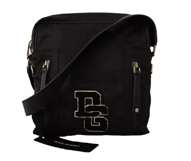 Dolce & Gabbana Black Nylon Leather DG Logo Patch Messenger Cross Body Bag Must-Have Bags With Big Savings Dolce & Gabbana Black Nylon Leather DG Logo Patch Messenger Cross Body Bag Must-Have Bags With Big Savings