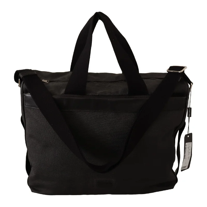 Dolce & Gabbana Elegant Men's Denim & Leather Messenger Bag Chic Handbags At Special Promotional Prices Dolce & Gabbana Elegant Men's Denim & Leather Messenger Bag Chic Handbags At Special Promotional Prices