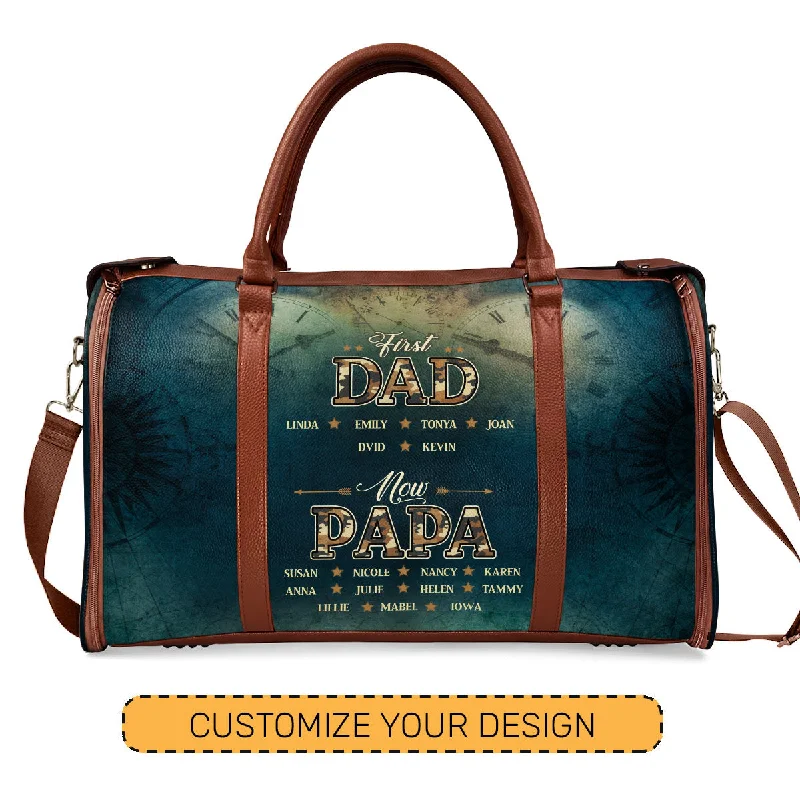 First Dad Now Papa - Personalized Leather Duffle Bag SBDFLM1235D Shop Stylish Bags At Unbeatable Prices First Dad Now Papa - Personalized Leather Duffle Bag SBDFLM1235D Shop Stylish Bags At Unbeatable Prices