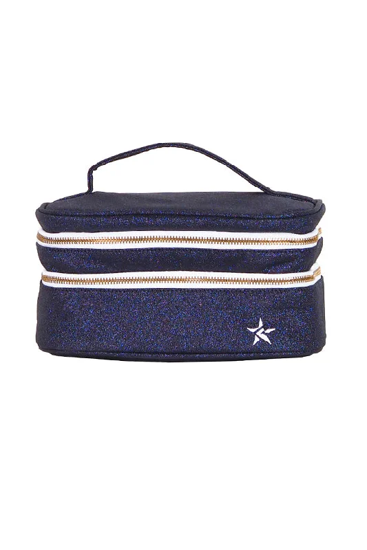 Mystic Navy Rebel Glam & Go Travel Case with White Zipper Designer-Inspired Bags, Best Prices Mystic Navy Rebel Glam & Go Travel Case with White Zipper Designer-Inspired Bags, Best Prices