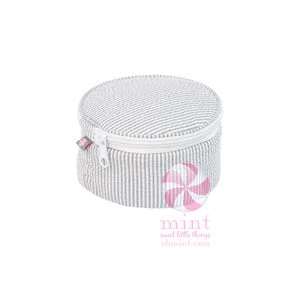 Gray Seersucker Round Button Bag The Bag Sale You've Been Waiting For Is Here