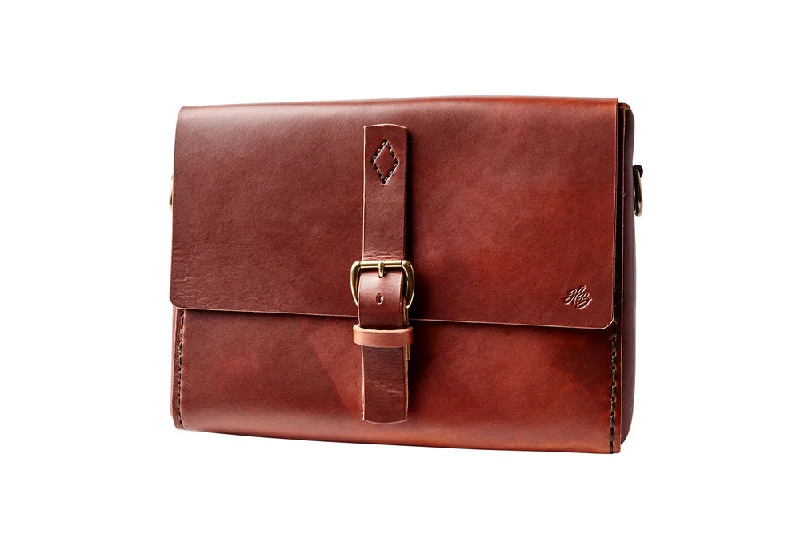 H+B MESSENGER | BURNT UMBER LEATHER Fashionable Bags At Must-Have Prices