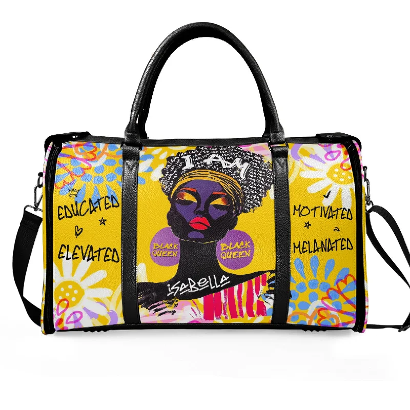 I Am Melanated - Personalized Leather Duffle Bag Exclusive Discounts On Stylish Handbags I Am Melanated - Personalized Leather Duffle Bag Exclusive Discounts On Stylish Handbags