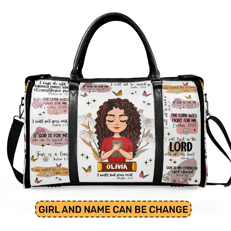 I Will Trust In The Lord - Personalized Leather Duffle Bag SBDFLHA1208D Luxury Totes, Affordable Prices I Will Trust In The Lord - Personalized Leather Duffle Bag SBDFLHA1208D Luxury Totes, Affordable Prices