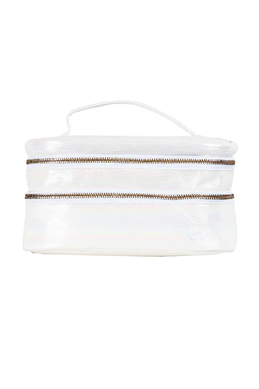 Luster in Cream Rebel Glam & Go Travel Case with White Zipper Everyday Bags At Wallet-Friendly Prices Luster in Cream Rebel Glam & Go Travel Case with White Zipper Everyday Bags At Wallet-Friendly Prices