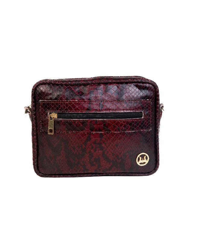 Messenger Bag: Red Snake Print Exclusive Discounts On Stylish Handbags
