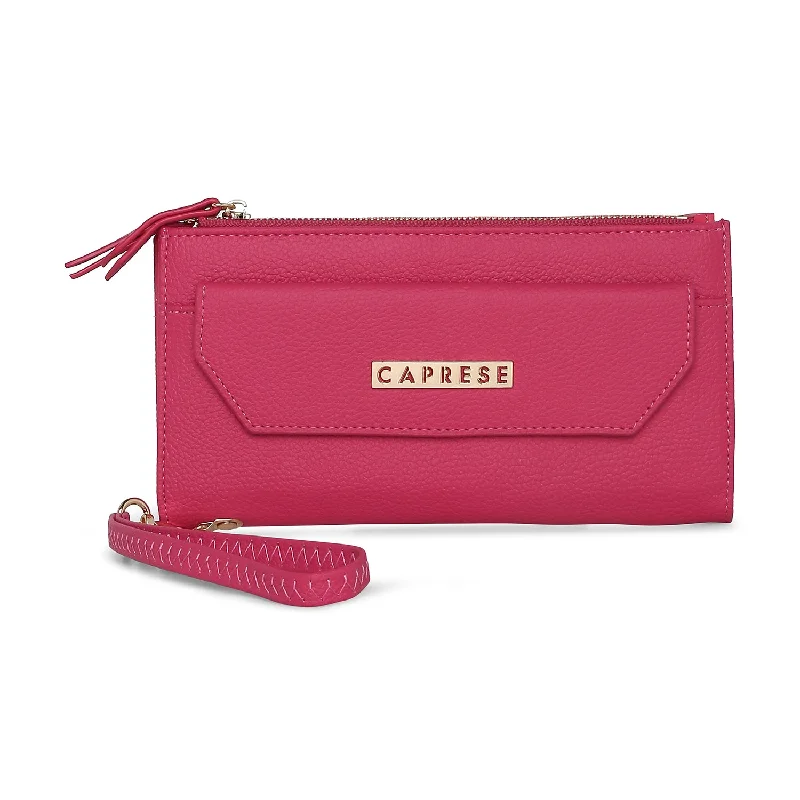 Caprese Mia Zip Wallet Large Pink Designer Bags At Exclusive Clearance Prices