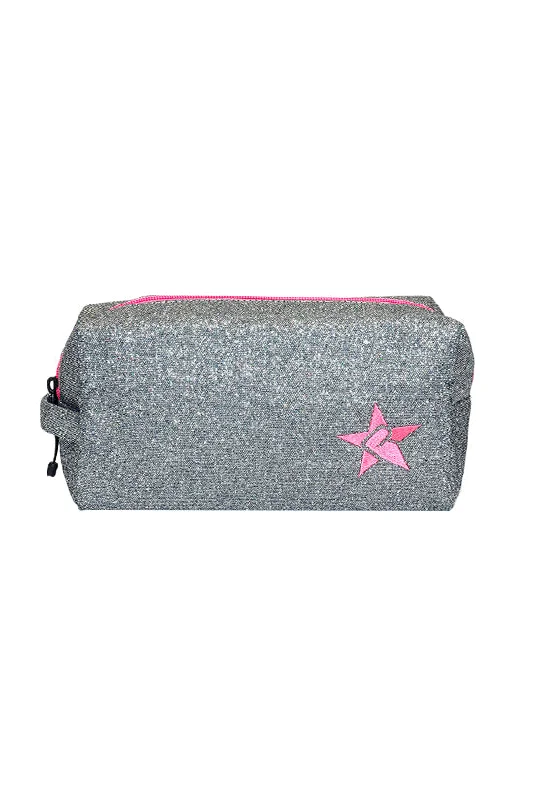 Moonstruck Rebel Makeup Bag with Pink Zipper Stylish Totes, Exclusive Savings