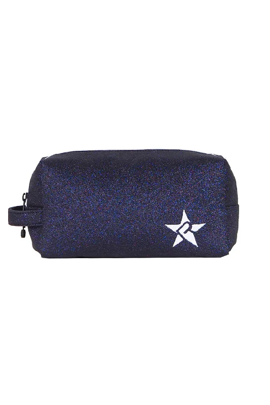 Mystic Navy Rebel Makeup Bag with White Zipper Iconic Handbags At Unbeatable Prices