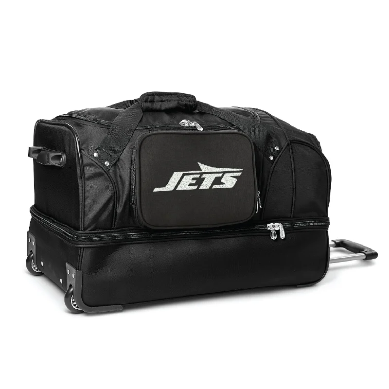 New York Jets 27" Rolling Drop Bottom Duffel Classic Totes, Exclusive Deals