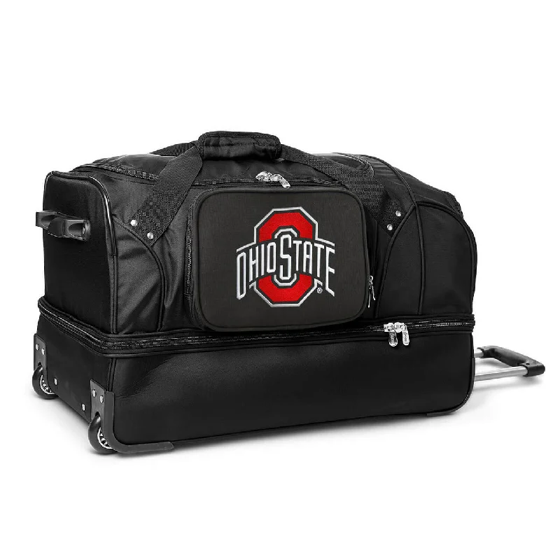 Ohio State Buckeyes 27" Black Rolling Drop Bottom Duffel Trendy Handbags, Limited-Time Sale Ohio State Buckeyes 27" Black Rolling Drop Bottom Duffel Trendy Handbags, Limited-Time Sale