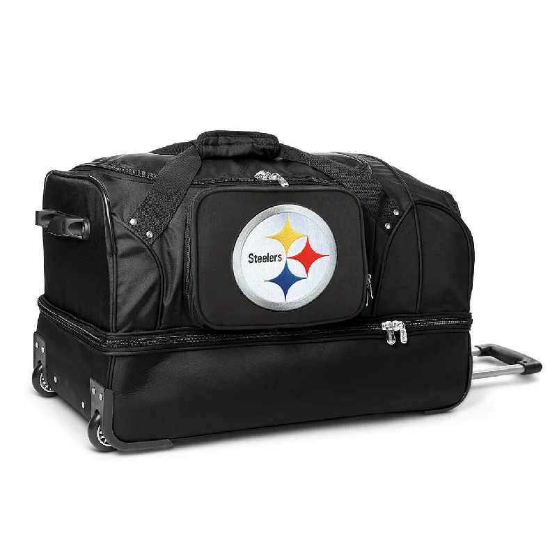 Pittsburgh Steelers 27" Black Rolling Drop Bottom Duffel Everyday Bags, Budget-Friendly Pittsburgh Steelers 27" Black Rolling Drop Bottom Duffel Everyday Bags, Budget-Friendly