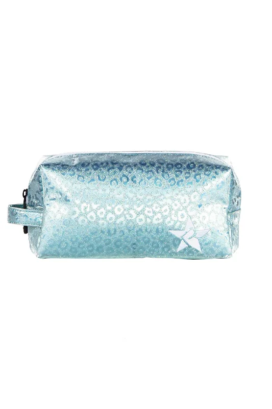 Leopard in Pixie Dust Rebel Makeup Bag with White Zipper Designer Bags, Low Prices