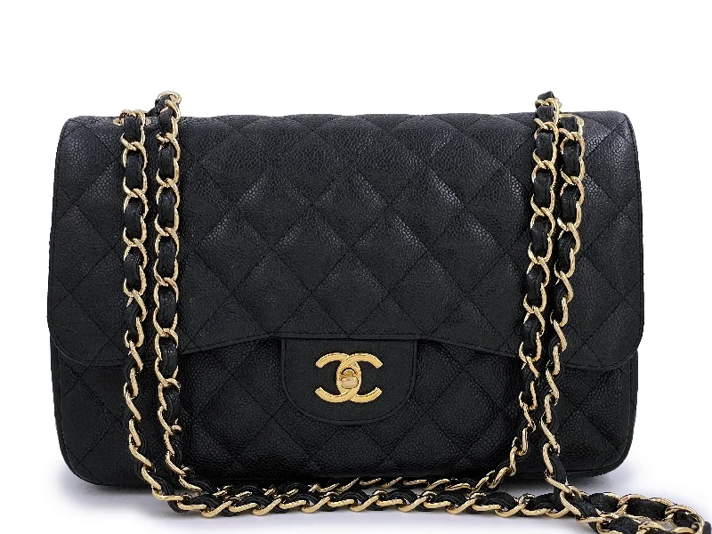 Pristine Chanel Black Caviar Jumbo Classic Double Flap Bag GHW Limited-Time Handbag Sale Pristine Chanel Black Caviar Jumbo Classic Double Flap Bag GHW Limited-Time Handbag Sale