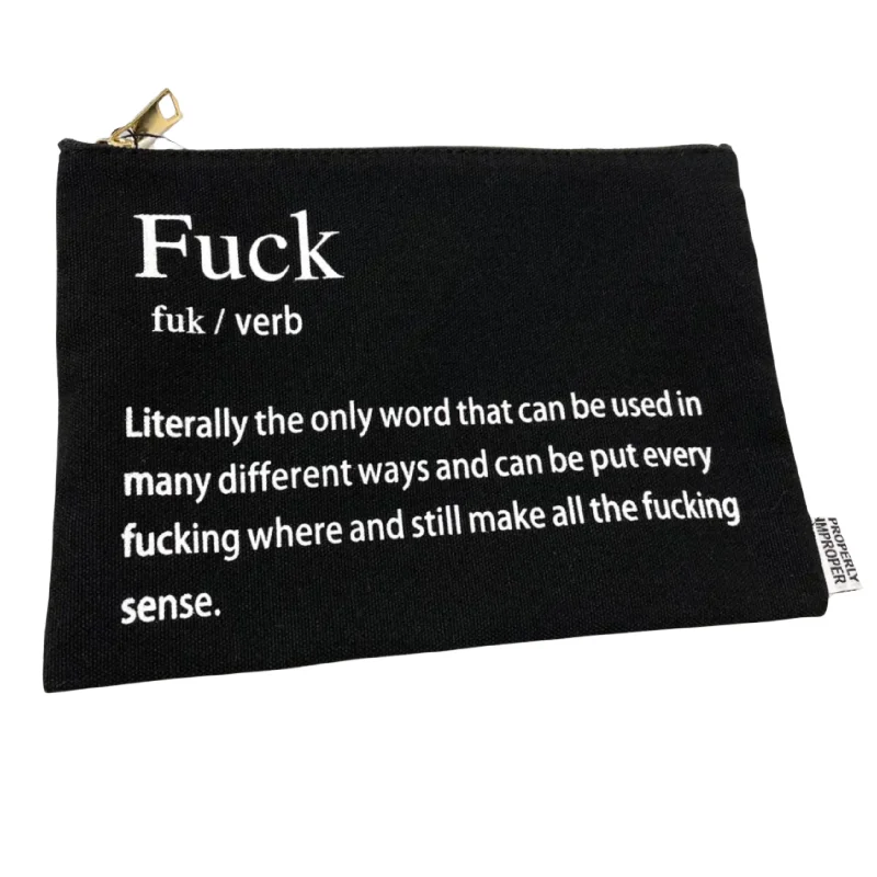 F*ck Definition Canvas Pouch Best Handbag Sale Of The Season