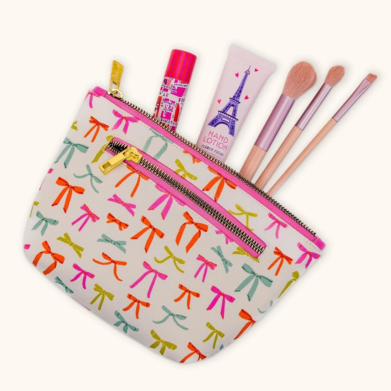 Put A Bow On It Cosmetic Pouch Luxury Handbags At Budget-Friendly Rates