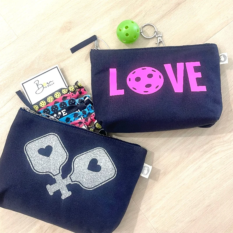 Navy Pickleball Makeup Bag Classic Totes At Unbeatable Deals