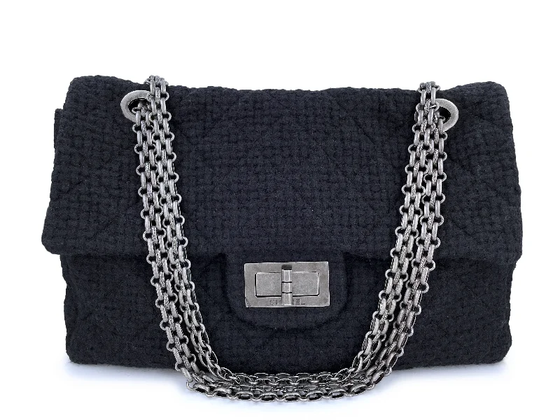 Rare Chanel Black Tweed XXL Supermodel Reissue Flap Bag Weekender RHW Everyday Bags At Wallet-Friendly Prices Rare Chanel Black Tweed XXL Supermodel Reissue Flap Bag Weekender RHW Everyday Bags At Wallet-Friendly Prices