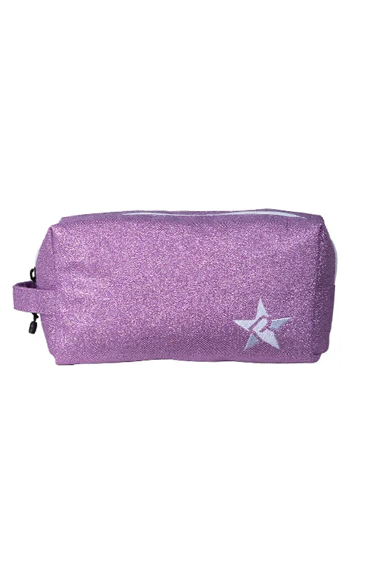 Lavender Rebel Makeup Bag with White Zipper Limited-Time Handbag Sale