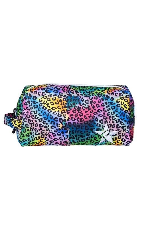 Limited Edition Rainbow Jungle Rebel Makeup Bag with White Zipper Elegant Bags, Limited Stock Available Limited Edition Rainbow Jungle Rebel Makeup Bag with White Zipper Elegant Bags, Limited Stock Available