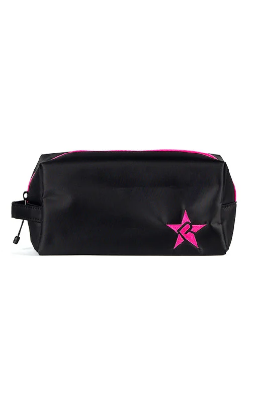 Satin in Black Rebel Makeup Bag with Pink Zipper Stylish Bags At Unbeatable Prices – Shop Now Satin in Black Rebel Makeup Bag with Pink Zipper Stylish Bags At Unbeatable Prices – Shop Now