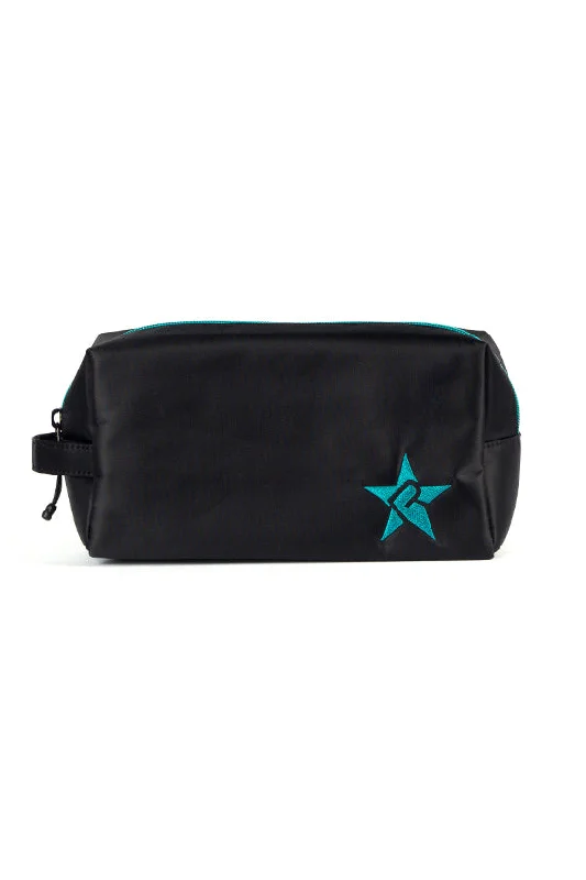 Satin in Black Rebel Makeup Bag with Teal Zipper Upgrade Your Look With Our Exclusive Bag Deals Satin in Black Rebel Makeup Bag with Teal Zipper Upgrade Your Look With Our Exclusive Bag Deals