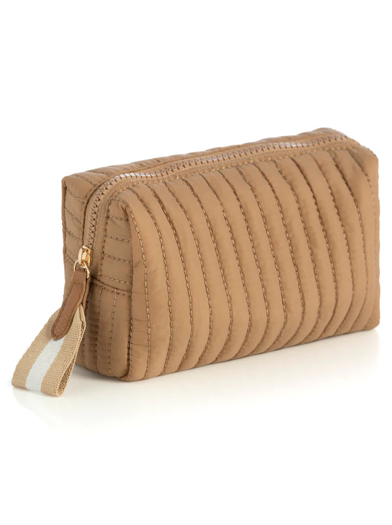 Small Ezra Cosmetic Pouch - Tan Fashionable Handbags, Limited-Time Deals