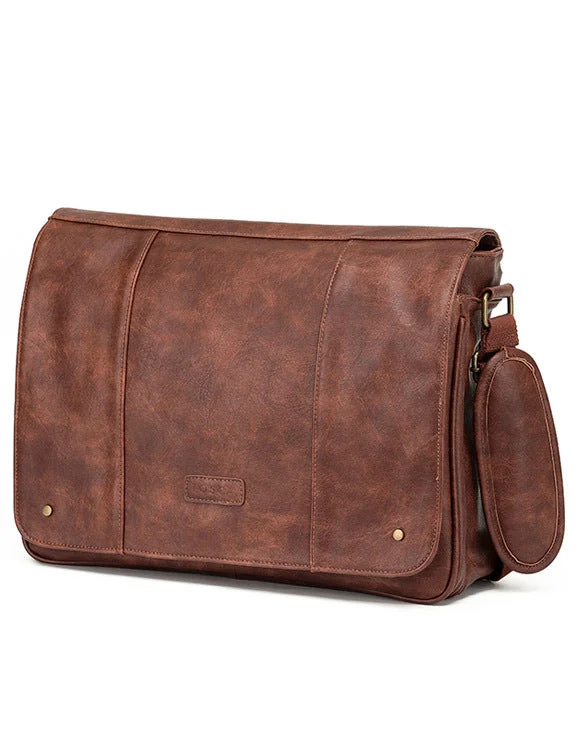 TOSCA- VEGAN LEATHER MESSENGER BAG | BROWN Best Deals On Premium Handbags