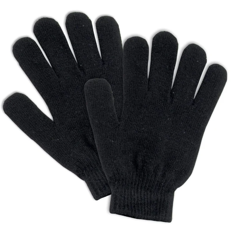 Adult Knitted Gloves - Black Premium Quality Bags, Budget Prices