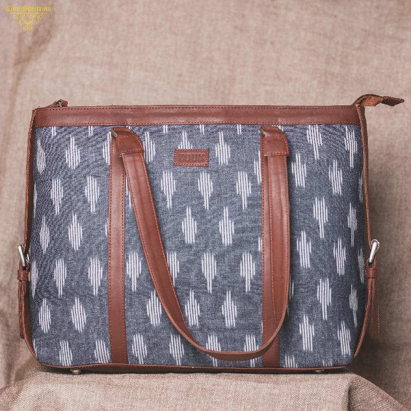 Ikat Striped Grey Women's Office Bag Trendy Handbags At Limited-Time Discounts