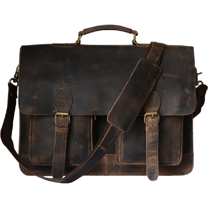 Retro Buffalo Leather Laptop Messenger Bag Unmissable Deals On Everyday Handbags